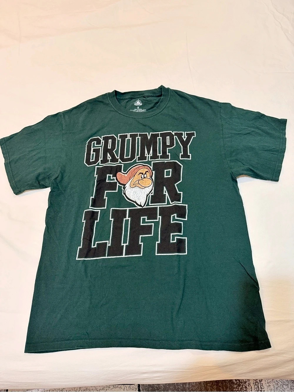 Disney Grumpy For Life Graphic Tee in Green Size Medium
